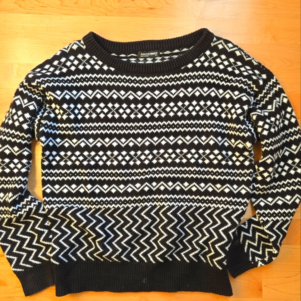 American Apparal, size M/L Ski Sweater, black